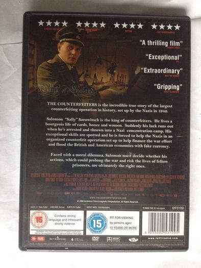 The Counterfeiters [2007] Karl Markovics, August Diehl & Devid Striesow [Movie DVD] Academy Award - Best Foreign Language Film