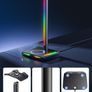 Headphone Stand RGB Headset Holder with Wireless Charger, Headset Stand Gaming Headphone Holder with 2 USB-C and 1 USB Charging Ports, 7 Light Modes and Non-Slip Rubber Base (Black) Image 5