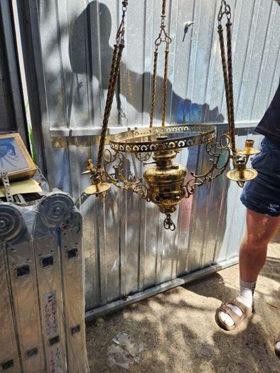 victorian brass chandelier REDUCED...no offers at this price...