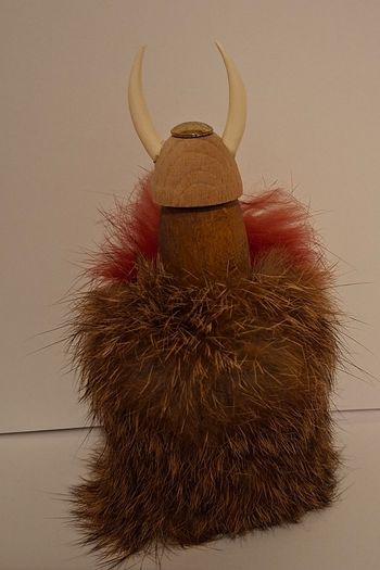 Vintage Wooden Viking Warrior (Made in Denmark)