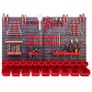 New 58pcs Plastic Wall Mounted Pegboard With Storage Boxes + Hooks Image 2