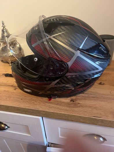 LS2 FF327 Challenger C GT Carbon Helmet XX Large Red