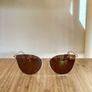 BCBGMaxazria Cat Eye Sunglasses, Gold tone, Pink Earpieces, Like New Image 7