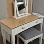 Oak Vanity Dresser Set -  Table, Mirror and Stool New Image 5