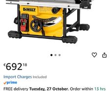 Dewalt DWE7485 Compact Table Saw 250mm 110v (Brand new)