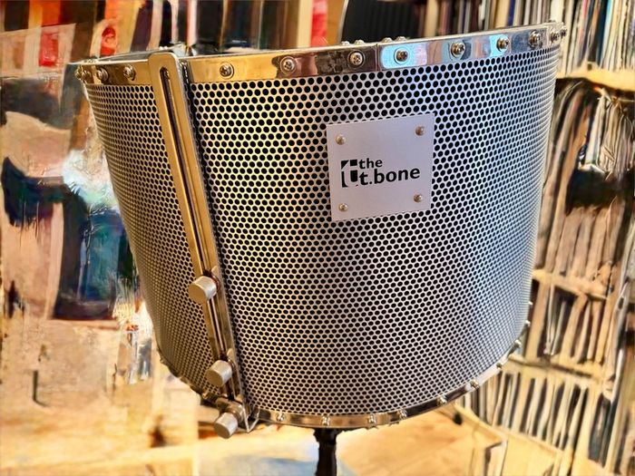 Studio Microphone boom stands (3), 1 diffuser large plus shock mount & 1 condenser mic