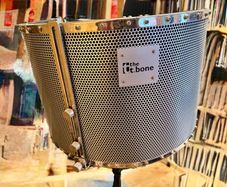 Studio Microphone boom stands (3), 1 diffuser large plus shock mount & 1 condenser mic