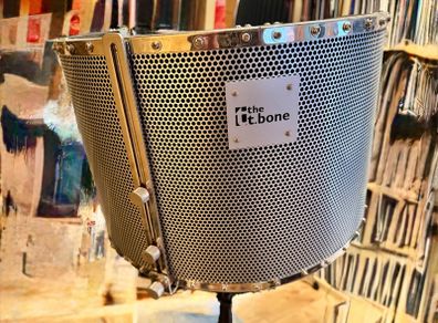 Studio Microphone boom stands (3), 1 diffuser large plus shock mount & 1 condenser mic