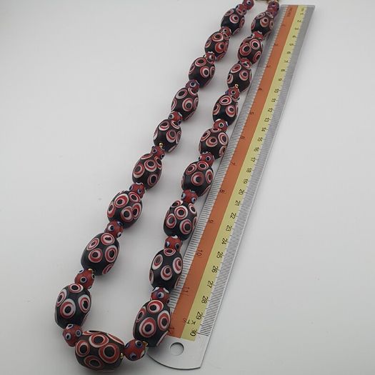 Antique Venetian Style Eyes Glass Big Beads Necklace