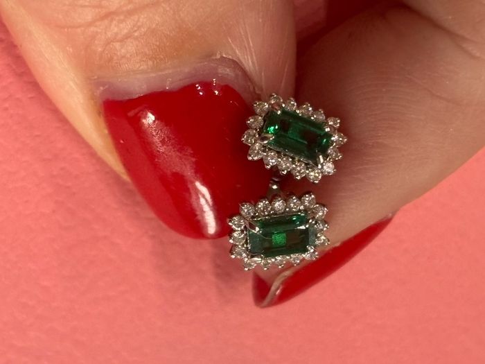 Emerald and Diamond Earrings