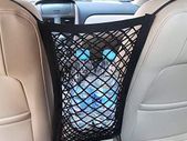 Universal Car Seat Storage Mesh/Organizer - Mesh Cargo Net Hook Pouch Holder for Bag Luggage Pets Children Kids Disturb Stopper