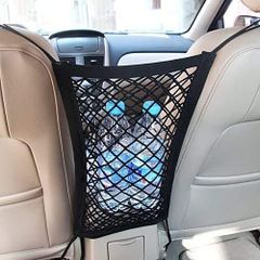 Universal Car Seat Storage Mesh/Organizer - Mesh Cargo Net Hook Pouch Holder for Bag Luggage Pets Children Kids Disturb Stopper