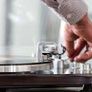 Dark Wood Turntable Record Player Bluetooth Turntable Image 5