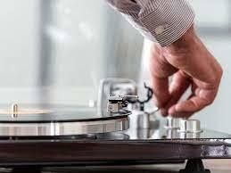 Dark Wood Turntable Record Player Bluetooth Turntable