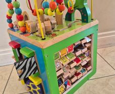 Battat Zany Zoo Wooden Activity Cube