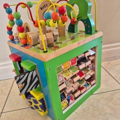 Battat Zany Zoo Wooden Activity Cube
