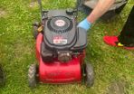 Sanli pushlawnmower 4 horse power engine 16 inch cut