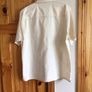 BNWTS Mens Cream Short Sleeve Cotton & Linen Blend Shirt Med including postage Image 4