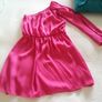 Cerise Pink One-Shoulder Dress - Size 8 Image 4
