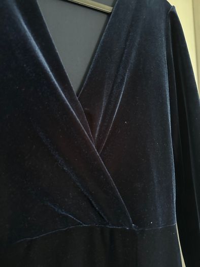 Folkster Loni full length midnight blue v-neck evening occasion Loni gown Size XS