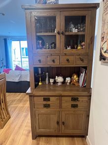 Solid Wood Display Cabinet / Hutch