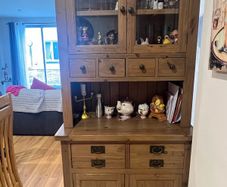 Solid Wood Display Cabinet / Hutch