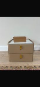 Bedside Table,2 Drawers, Bedroom. Size: 40x40x50cm