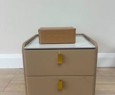 Bedside Table,2 Drawers, Bedroom. Size: 40x40x50cm