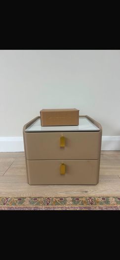 Bedside Table,2 Drawers, Bedroom. Size: 40x40x50cm