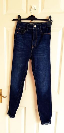 Super High Waist Dark Denim Jeans - Size 6