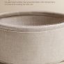 Side Table, Round End Table with Fabric Basket, Spacious, for Living Room Bedroom, Bedside Table, Modern Style, White and Beige LET223W10 Image 6
