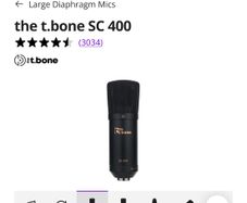 T Bone SC400 Large Diaphragm Condenser Microphone