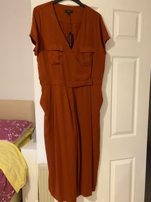 Fabulous beautiful deep tan /brown jumpsuit