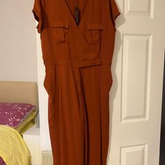 Fabulous beautiful deep tan /brown jumpsuit