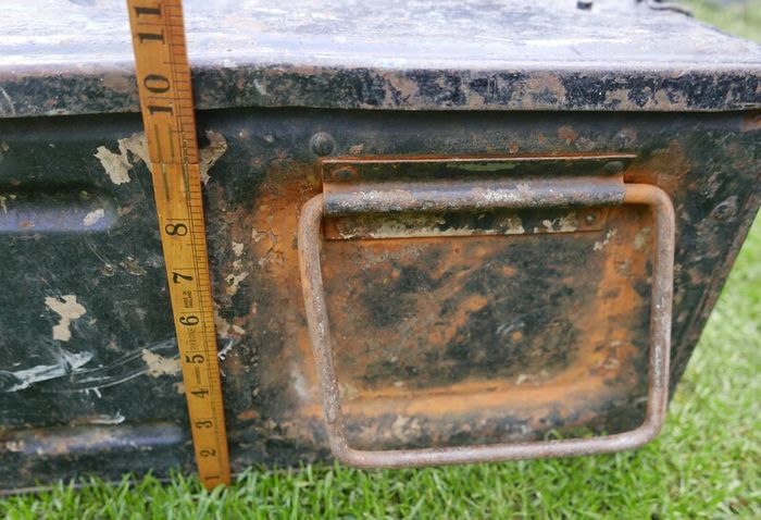 Vintage C216 British Ammo Box - WWII Military Munitions Case - 40MM Bofors - Dated 1944