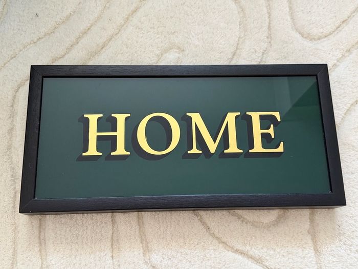 Home glass sign