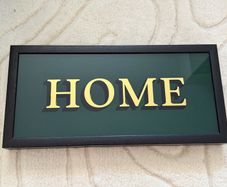 Home glass sign