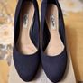 Clarks Kendra Navy Suede Heels Price Includes Postage Cost Image 3