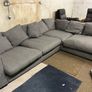 Large grey corner sofa set Image 6