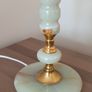 Amazing Vintage Onyx and Brass table lamp  height 50cm Image 4