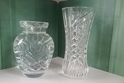 Two Small Cut Glass Crystal Vases