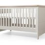 Mamas & Papas Cot Bed & matress in Grey & Oak Image 2