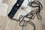 PORTAL waist belt in black, witchy accessories, crystal jewelry, harness belt, gothic dark fashion belt with Citrine Crystal