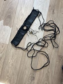 PORTAL waist belt in black, witchy accessories, crystal jewelry, harness belt, gothic dark fashion belt with Citrine Crystal
