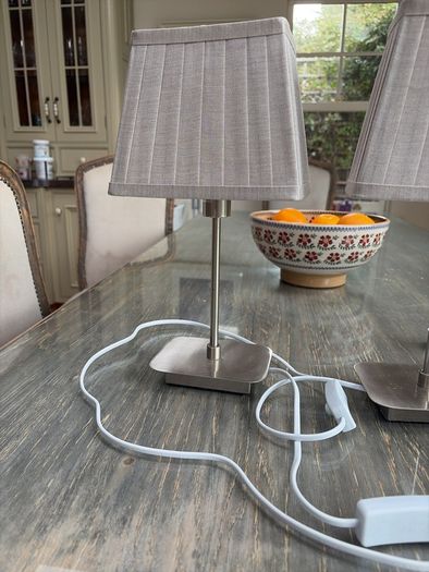 pair lamps beige as new
