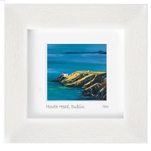 4" Square framed prints of Dublin Seascapes, B, by artist Helen Mathews