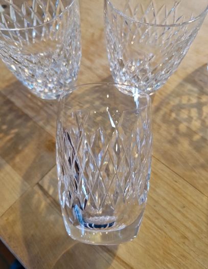 Set of 3 Waterford Crystal "BOYNE" Whiskey Glass / Tumbler - 9cms (3-1/2") Tall
