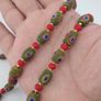 Antique Venetian Style Gabri Eyes & Venetian WhiteHeart Glass Beads Necklace Image 7
