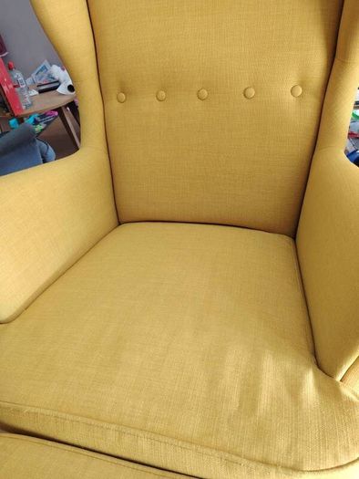 Armchair with footstool