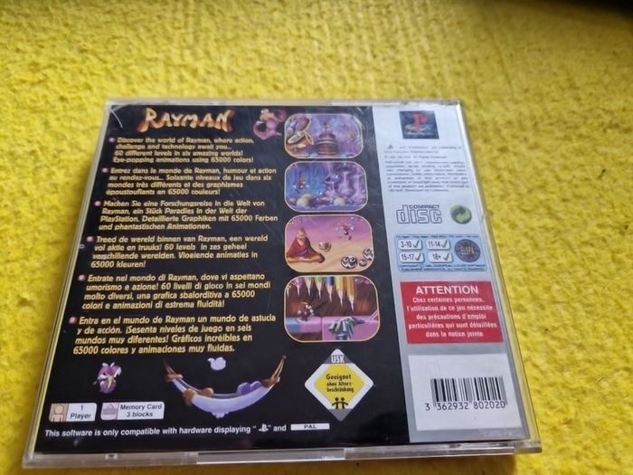Rayman PlayStation1 Ps1 PlayStation2 Ps2 games Original